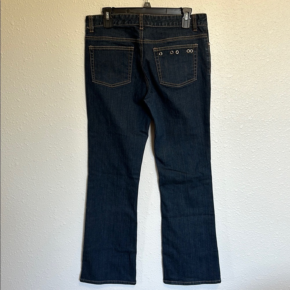 Michael Kors Women's Boot Cut Dark Blue Jeans Size 8 - Picture 3 of 10